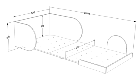 maten bloom meegroei bed 90x160/200