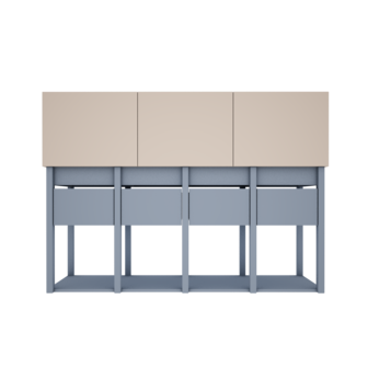 Tweens wandkast zand blauw