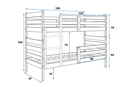 maten stapelbed erchie