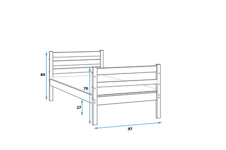 incl 2 gratis basis matrasjes 90x190x7