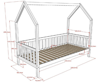 cabane maten bed 90x200
