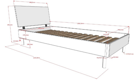 maten beuken bed forrest