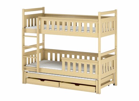 Karanza stapelbed 90x200 grenen naturel