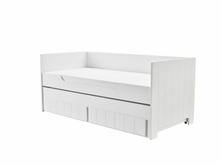 voorbeeld bed in wit matrassen optie, 90x200 en lade 90x190x10