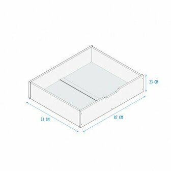 Nova 3 persoons Triplo stapelbed 90x200 / 140x200 grenen wit
