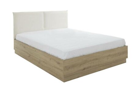 Tidy opberg bed met hoofdbord 160x200 eiken decor