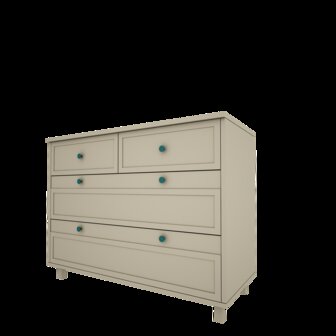Vintage commode 3 laden eucalyptus