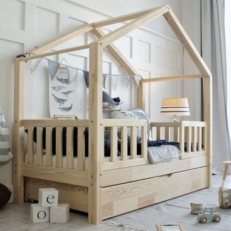 Basic love duo bedhuisje 90x190 met lade