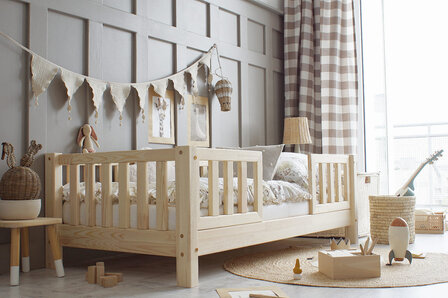 Basic love duo 140x200 inloop bed onbehandeld hout