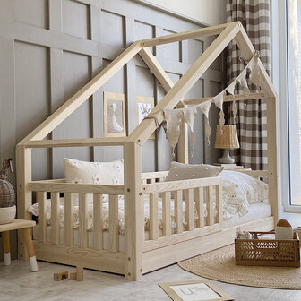 Coco slats bedhuisje 70x140 onbehandeld hout