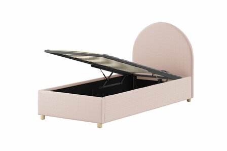 met opbergruimte onder het bed