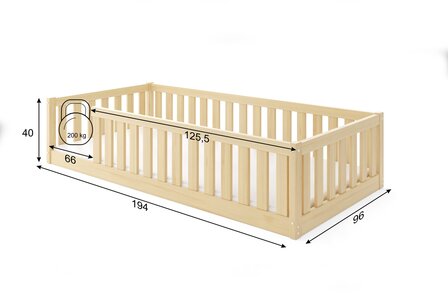 incl plaat bodem en *gratis matras 
