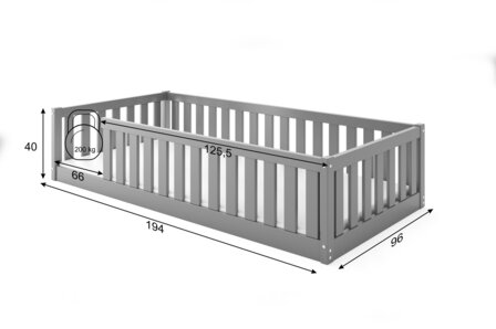 incl plaat bodem en *gratis matras 