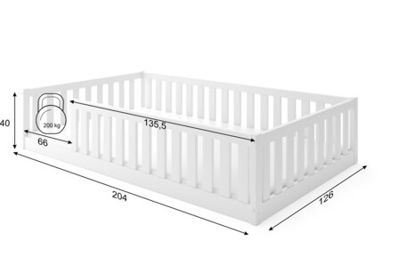 incl plaat bodem en *inclusief matras 