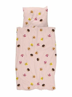 Snurk donuts roze overtrek 140x200