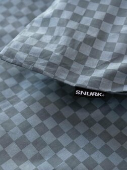 Snurk dekbedovertrek Check faded blue 2 persoons 200x200/220