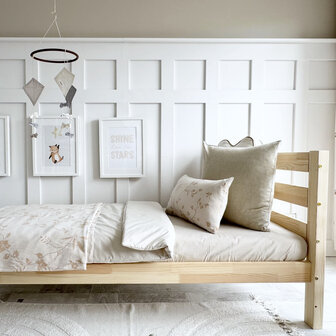 Simple bed 140x200 onbehandeld hout