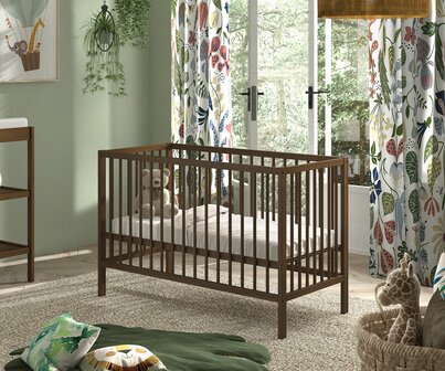 Jaxx Dino ledikant 60x120 walnoot