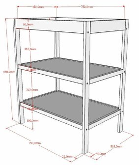 Jaxx Dino ledikant 60x120 beuken walnoot
