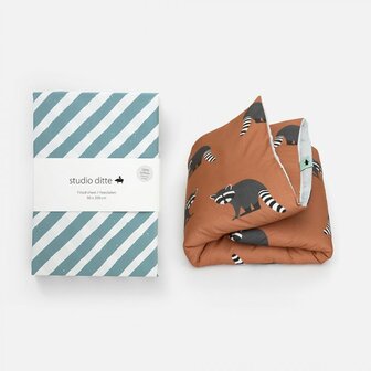 Studio Ditte hoeslaken strepen blauw 140x200