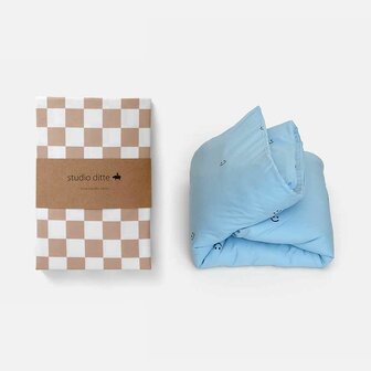 Studio Ditte dekbedovertrek Smiley blauw 1 persoons 140x200/220