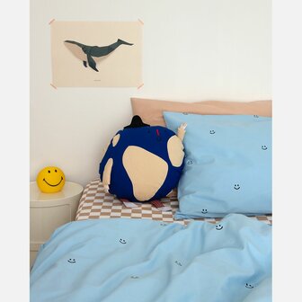 Studio Ditte dekbedovertrek Smiley blauw 1 persoons 140x200/220
