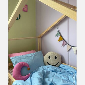 Studio Ditte dekbedovertrek Smiley blauw 1 persoons 140x200/220