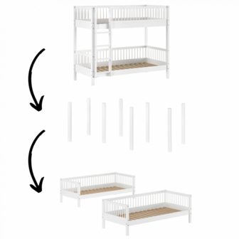 Optie met extra bedpoten deelbaar