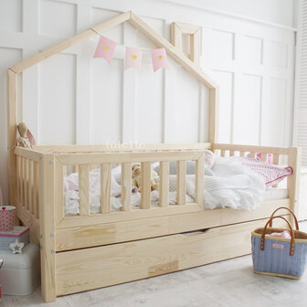 Bali bed huisje 90x200 met lade