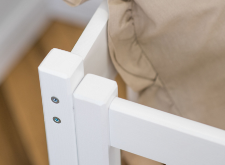 Amateo bedbank met logeerlade en opberglade massief grenen 90x200 wit