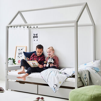 Eco comfort bedhuisje 70x160 grenen dove grey