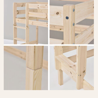 Eco comfort stapelbed 70x160 grenen naturel