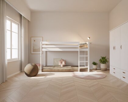 Lifetime Elements halfhoogslaper 90x200 wit