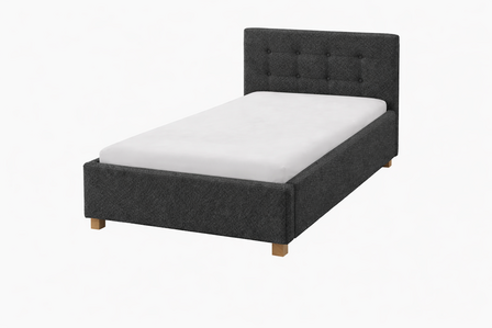 Luna gestoffeerd bed 90x200 antraciet