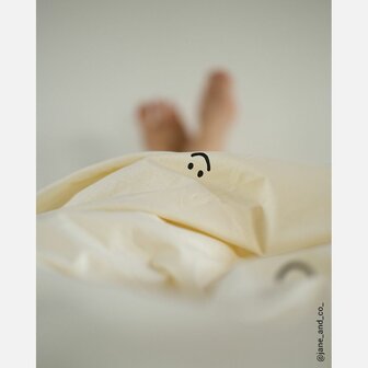 Studio Ditte dekbedovertrek Smiley vanille 1 persoons 140x200/220