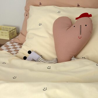 Studio Ditte dekbedovertrek Smiley vanille 1 persoons 140x200/220