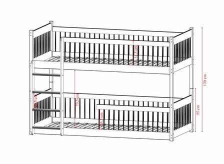 maten brindisi stapelbed 