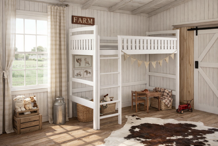 Mariotto hoogslaper 90x200 wit