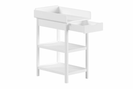 Forrest verzorgingstafel met lade massief beuken wit