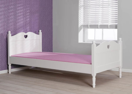 Emma bed hartje wit 90x200