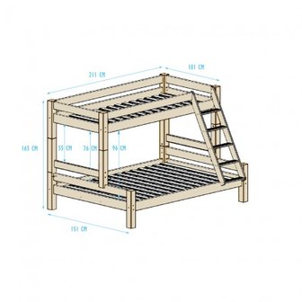 maten triplo bed 140