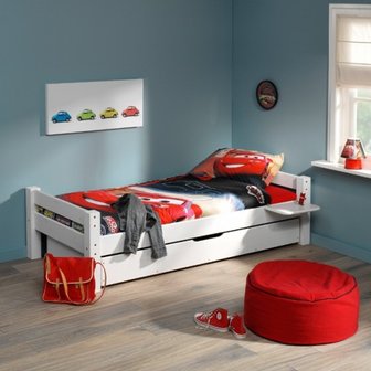 gebruik supermarkt Intrekking Nova tienerbed met slaaplade 90x200 wit grenen hout - Kinderbeddenstore