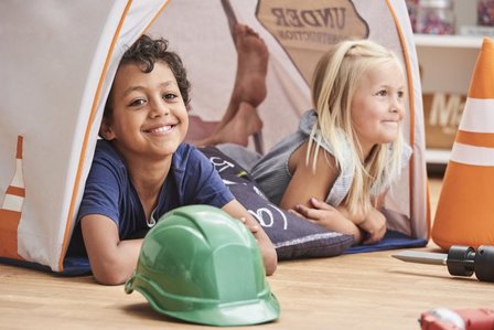 Hoppekids Construction tunneltent