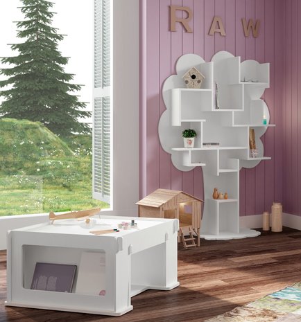 twijfel Baffle omverwerping Mathy by Bols design Louane boom boekenkast wit - Kinderbeddenstore