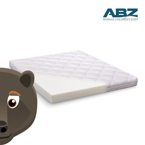 ABZ Zzzoo boxmatras SG25 Bruine beer 95x75x6 met hoes