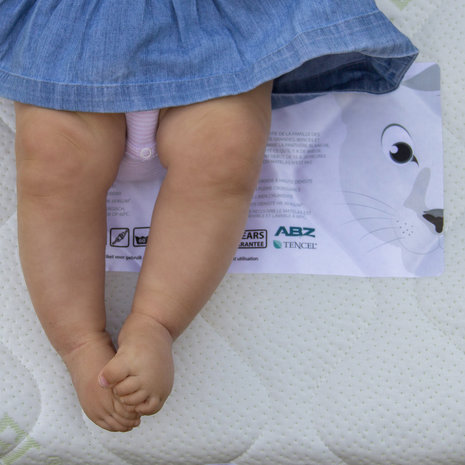 ABZ Zzzoo babymatras Tencel Witte panter 60x120 HR 30 koudschuim