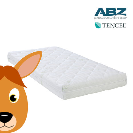 ABZ twijfelaar matras tencel Wallaby pocketvering + SG Kinderbeddenstore