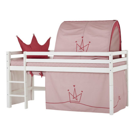 Hoppekids Princess bedtent 90x200 halfhoogslaper Kinderbeddenstore