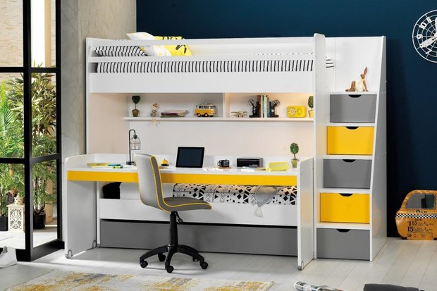 Neo bureau groot op geel -