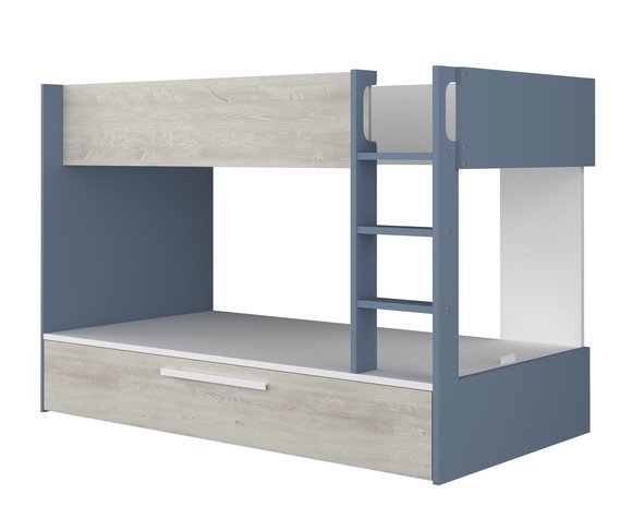 Trasman Jules stapelbed met slaaplade 90x200 smokey blue